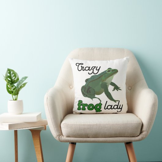Crazy Frog Lady Frog lover gifts クッション (椅子)