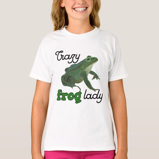 Crazy Frog Lady Frog lover gifts Tシャツ (正面)
