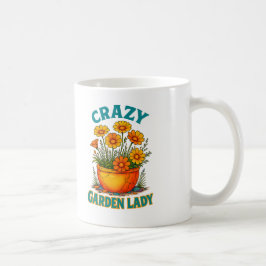 Crazy garden lady コーヒーマグカップ