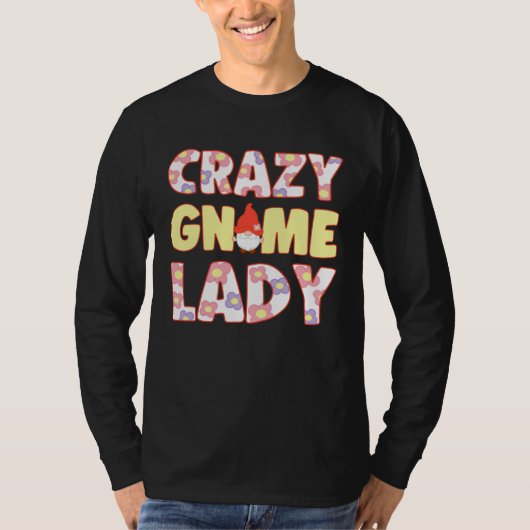 Crazy Gnome Lady With Elf Garden Miniature Tシャツ (正面)