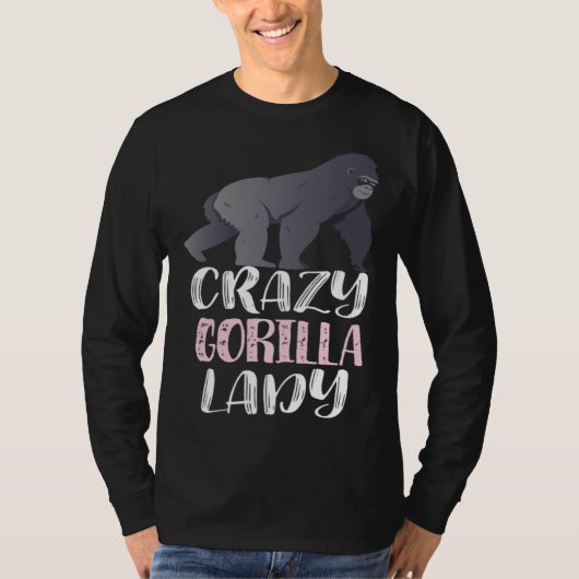 Crazy Gorilla Lady   Gorilla Tシャツ (正面)