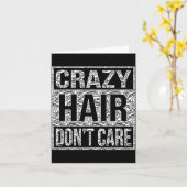 Crazy Hair Don't Care Shirt カード (黄色い花)