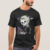 Crazy Halloween Alien Skull Dab Kids Skeleton Dabb Tシャツ (正面)