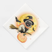 Crazy Happy Halloween Pug Riding a Flying Broom  (コーナー)