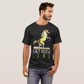 Crazy Horse Girl Horseback Riding Equestrian Horse Tシャツ (正面フル)