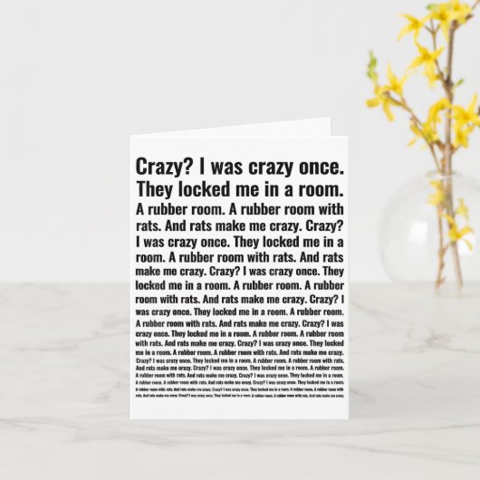 Crazy I Was Crazy Once Meme  カード (黄色い花)