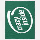 Crazy inside フリースブランケット (正面)