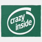 Crazy inside フリースブランケット (正面(横))