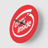 Crazy inside ラウンド壁時計 (傾斜)
