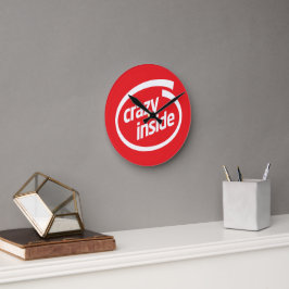 Crazy inside ラウンド壁時計