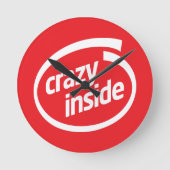 Crazy inside ラウンド壁時計 (正面)