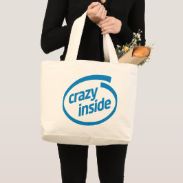 Crazy inside ラージトートバッグ