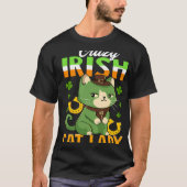 Crazy Irish Cat Lady  Saint Patrick s Tシャツ (正面)