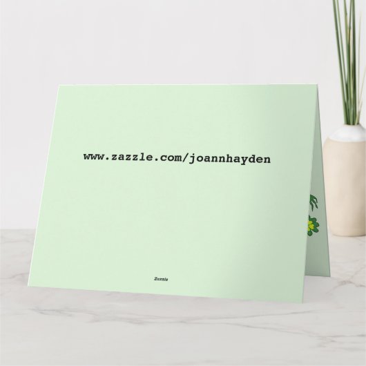 CRAZY IRISH COUSIN ST PATRICK'S DAY サンキューカード (裏面)