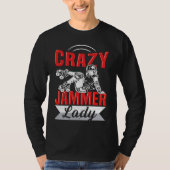 Crazy Jammer Lady for a Derby Girl Tシャツ (正面)