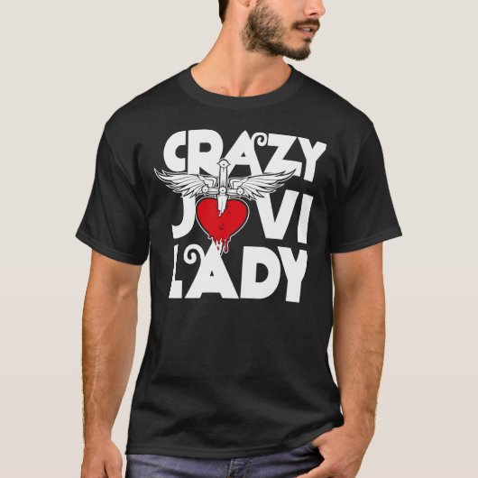 crazy jovi lady wanted dead or alive bon shirt jov tシャツ (正面)