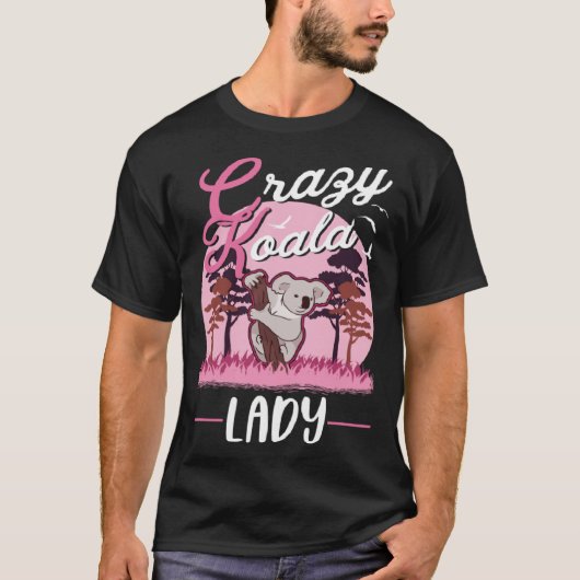 Crazy Koala lady Koala Girl Tシャツ (正面)