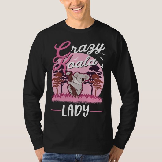 Crazy Koala lady Koala Girl Tシャツ (正面)