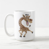 Crazy Laughing  Giraffe コーヒーマグカップ (左)