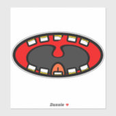 Crazy Laughing Mouth Cartoon シール (シート)