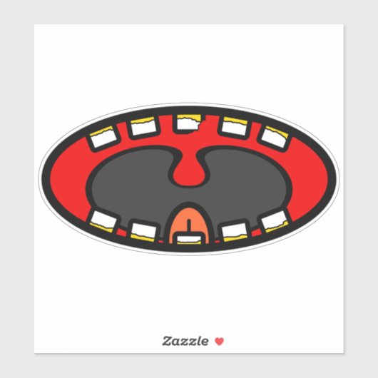 Crazy Laughing Mouth Cartoon シール (シート)