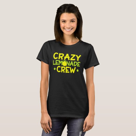 Crazy Lemonade Crew Lemonade Stand Lemon Juice Bus Tシャツ (正面フル)
