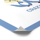 Crazy Like a Fox, Blue Fox Burlap ポスター (角)