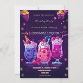 Crazy Milkshake Party Invitation – Colorful Sweet 招待状 (正面)