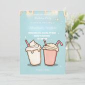 Crazy Milkshake Party Invitation – Colorful Sweet 招待状 (スタンド正面)