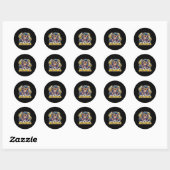 Crazy Monkey Go Bananas Sticker  ラウンドシール (シート)