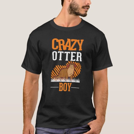 Crazy Otter Boy Sea Otter   Tシャツ (正面)