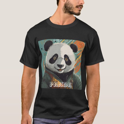 Crazy panda T-shirt design Tシャツ (正面)