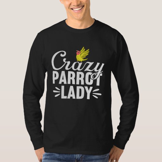 Crazy Parrot Lady Peach faced Yellow Lutino Lovebi Tシャツ (正面)