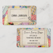 Crazy Patchwork Quilt Design 名刺 (正面/裏面)