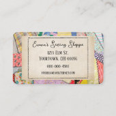 Crazy Patchwork Quilt Design 名刺 (裏面)