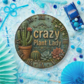 Crazy Plant Lady Cactus Succulent  ペーパープレート (パーティー)
