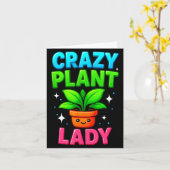 Crazy Plant Lady Gardening Funny Gardeners Men Wom カード (黄色い花)