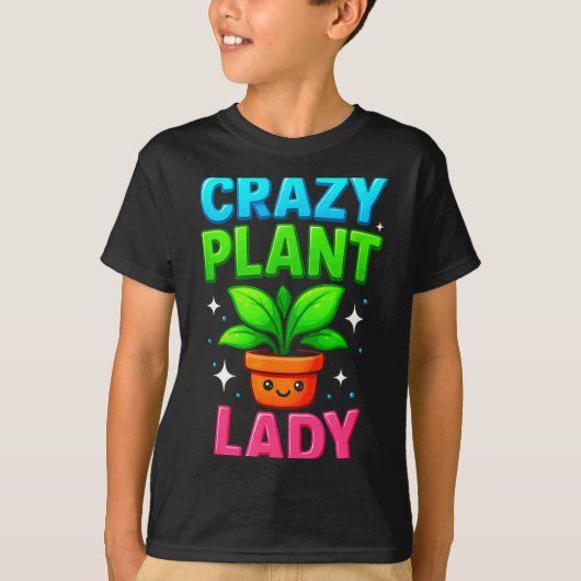 Crazy Plant Lady Gardening Funny Gardeners Men Wom Tシャツ (正面)