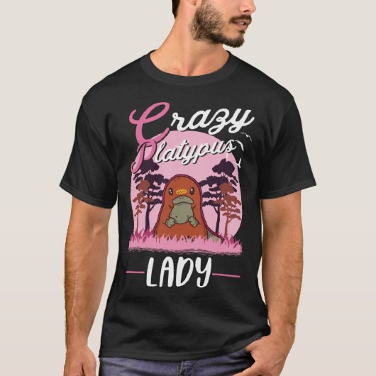 Crazy Platypus lady Platypus Girl Tシャツ (正面)