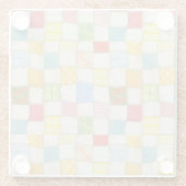 CRAZY QUILT ガラス製コースター ガラスコースター (裏面)