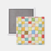 CRAZY QUILT スクエアマグネット マグネット (正面/裏面)