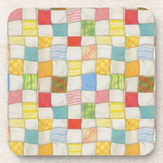 CRAZY QUILT ハードプラスチック コースター (正面)