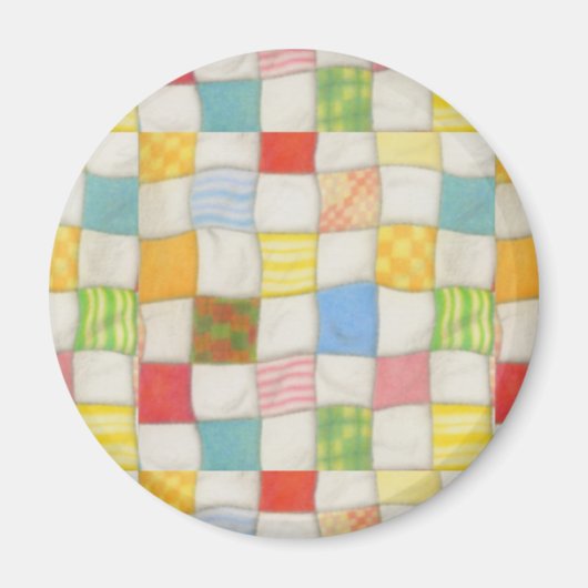 CRAZY QUILT ラウンドマグネット マグネット (正面)