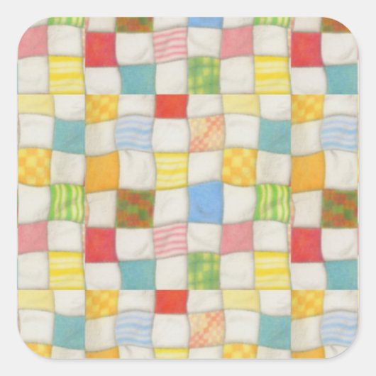 CRAZY QUILT ラージスクエアステッカー スクエアシール (正面)