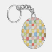 CRAZY QUILT 丸型アクリルキーホルダー キーホルダー (正面左)