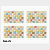 CRAZY QUILT 長方形ステッカー 長方形シール (シート)