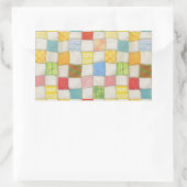 CRAZY QUILT 長方形ステッカー 長方形シール (バッグ)