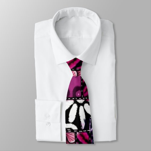 Crazy Quilt Black Cherry Floral Pattern  ネクタイ (タイ)