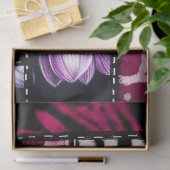 Crazy Quilt Black Cherry Floral Pattern Decoupage 薄葉紙 (ギフト)