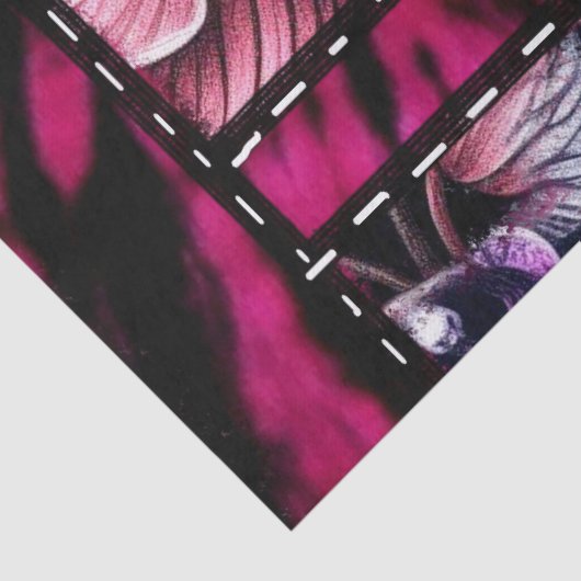 Crazy Quilt Black Cherry Floral Pattern Decoupage 薄葉紙 (詳細)